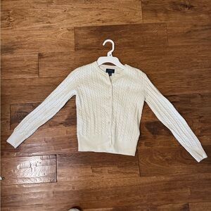 Polo by Ralph Lauren Cream Cable Knit Cardigan Sweater Size Medium (8-10)